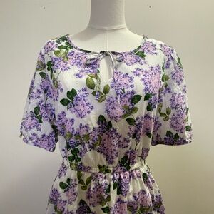 Gymboree Purple and Green Floral Midi Dress